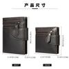 Nova Carteira Masculina Marent de Couro Genuíno Camada Superior Couro Bovino Carteira Masculina Curta com Zíper Fivela Torre Bolsa de Moedas de Couro