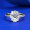 Joyería Mujing Europa y Estados Unidos nuevo anillo de plata S925 con incrustaciones de huevos de paloma de 4 quilates 8*10 mm transfronterizo AliExpress