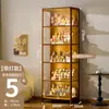 Vitrina Iluminada Hecha a Mano, Soporte de Exhibición de Acrílico, Vitrina Transparente a Prueba de Polvo para Modelos de Juguete, Adornos de Bloques de Construcción, Caja de Exhibición para Cajas Sorpresa