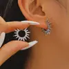 Brincos de Girassol com Raio de Sol Transfronteiriços Aliexpress para Mulheres Moda Criativa Comércio Exterior Mais Vendidos Brincos para Férias de Sol Mais Fáceis de Combinar