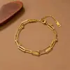 Nuevas Pulseras de Acero de Titanio Europeas y Americanas Más Vendidas para Mujeres Estilo Ins Moda Personalizada Joyería para Manos que No se Desvanece Joyería de Acero Inoxidable Venta al por Mayor