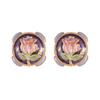 Pendientes sencillos con diseño de flor de temperamento, novedad de verano 2024, pendientes de gota de aceite de color esmaltado, pendientes retro degradados para mujer, venta al por mayor