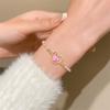 Pulsera de Perlas de Melocotón de Verano para Mujer Diseño Nicho Pulsera de Amor Sentido de Alto Nivel Pulsera para Novia Joyería