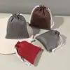 Nueva Bolsa de Terciopelo de Gamuza Doble Cara para Almacenamiento de Joyería, Empaque a Prueba de Polvo para Pulseras, Bolsa de Regalo