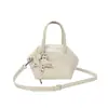 Item popular de comércio exterior: bolsa bowling com pingente de estrela para mulheres, bolsa de mão de couro macio para o dia a dia, estilo vintage 2026, nova moda