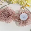 Perezoso esponjoso estampado de leopardo flores de malla DIY pinza de garra francesa scrunchie tocado broche para mujer accesorios florales para ropa