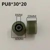 6200 Rodamiento con Recubrimiento de Goma Rodamiento Doble Rueda de PU Resistente al Desgaste Poliuretano Rueda Pequeña de Goma Rueda de Alta Capacidad de Carga 10