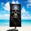 Toalha de Praia de Caveira de Terror Mais Vendida Transfronteiriça Amazon Temu Jit Dropshipping Toalha de Banho de Fibra Ultrafina de Secagem Rápida