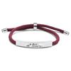 Pulseira Transfronteiriça Aço Inoxidável Pulseira de Corda Trançada Pulseira Amor Família Presente Presente de Feriado Gravação Pulseira de Aço Titânio