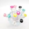 Cepillo para pestañas de tubo de ensayo con cara sonriente, cepillo para pestañas de cristal de tubo de ensayo no primario con tubo, peine para pestañas al por mayor