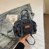 Bolso Casual Europeo y Americano de Mezclilla Desgastada 2025 Verano Nuevo Estilo de Hong Kong Tendencia Popular Un Solo Hombro Cruzado Bolso de Mujer
