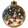 Bola de Cristal 3D Navideña Transfronteriza, Adorno de Escena de Carrusel de Parque de Atracciones, Colgante Decorativo Navideño para Árbol