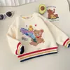 Ropa de Invierno Personalizada Estilo Japonés para Niños y Niñas, Sudadera Casual Holgada de Forro Polar con Estampado de Dinosaurios y Osos, de Manga Larga