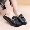 Pantuflas de Terciopelo y Cuero Genuino para Mujer, Zapatos Ligeros de Suela Suave y Superficie Suave para Mujer, Tacones Planos, Zapatos de Terciopelo Cálido y Cuero Genuino para Madre, Venta Directa de Fábrica