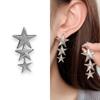 Brincos Estilo Ins Estrela de Cinco Pontas Distinta Latão Banhado a Ouro Real Brincos de Temperamento Exagerado de Alta Qualidade Plataforma T Brincos da Moda Mulheres