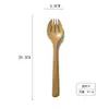 Suministro Exclusivo Transfronterizo de Cucharas para Ensalada de Madera de Haya, Tenedores para Ensalada con Mangos de Colores, Cucharas para Freír de Madera, Tenedores de Madera con Mango Largo, Cucharas de Madera, Cucharas para Ensalada