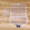 Suministro de fábrica caja de plástico transparente de 5 compartimentos caja para piezas desmontables caja de embalaje de producto para equipo de pesca caja de almacenamiento de papelería de PP al por mayor