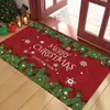 Nuevo bestseller transfronterizo de Amazon: Felpudo de cristal y terciopelo para Navidad, resistente a la suciedad y fácil de mantener, adecuado para entrada, baño y pasillo