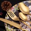 Juego de Cubiertos Occidentales de Acero Inoxidable 304, Cuchillo, Tenedor, Cuchara, Cucharilla de Té, Juego de Cuatro Piezas, Vajilla Estilo Occidental, Estilo Nórdico, Mango Largo, Uso Doméstico