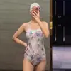 Traje de banho de peça única para corrida com sutiã embutido, design de borboleta iridescente Decote baixo, forro de camada dupla Emagrecedor, que valoriza a silhueta, traje de banho para fontes termais