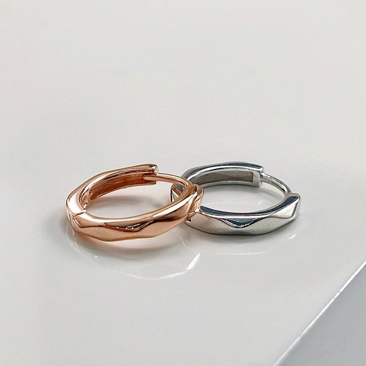 EH601753菱形刻面素银耳扣