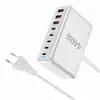 Carregador de Mesa Multi-Porta 440W de Nitreto de Gálio Pd Carregamento Rápido Transfronteiriço Adequado para Fontes de Alimentação de Notebooks Huawei e Apple