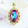Collar con Colgante de Vidrio Estilo Francés Vintage Ai Yu con Imitación de Rubí y Zafiro Venta al por Mayor de Comercio Electrónico en Vivo Transfronterizo S5101912