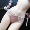 Estilo Japonés Retro Encaje Bordado Lindo Ropa Interior de Cintura Baja para Mujer Talla Grande Calzones para Mujer Levanta Glúteos Seda de Hielo Transpirable