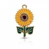 Pendente Gato Preto e Branco Flor Gotejante de Óleo Venda Quente Transfronteiriça Liga de Zinco Brincos Pulseira Chaveiro Acessórios de Joias DIY