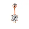 Piercing de Ombligo Amazon Acero Inoxidable 316L con Circonita Estilo Europeo y Americano Anillo de Ombligo Personalizado con Pedrería Joyería para Piercings Corporales