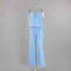 Conjunto de Pijama de Algodão Puro Estilo Europeu e Americano Novo de Verão, Conjunto de Duas Peças com Camisola Jacquard e Calça Longa, Exclusivamente para Roupas de Casa Femininas, Disponível para Vendas Transfronteiriças