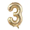 [Empaquetado Individualmente] Globos de Número Platino Dorado Claro de 40 pulgadas Fiesta de Cumpleaños Infantil Festival Decoración de Globos de Cumpleaños