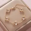 Retención de Color Galvanizado Ojo de Diablo Trébol de Cuatro Hojas Ojo de Diamante Pulsera Moda Femenina Simple Comercio Electrónico Transfronterizo Joyería Comercio Exterior