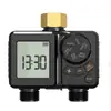 Válvula de água temporizada independente de canal duplo com tela LCD grande, temporizador de irrigação de duas zonas, sistema de irrigação por gotejamento e microaspersão para jardim