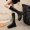 Botas largas botas altas mujer botas ajustadas botas altas para personas bajas botas altas de moda suela gruesa adelgazantes elásticas 2026 botas de montar estilo nuevo