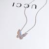 Collar de mariposa de alta calidad para mujer, nueva moda 2022, colgante de circonita de imitación, cadena de clavícula de lujo, cadena de suéter de primavera temprana que combina con todo