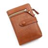 Cartera corta de mujer de estilo nuevo con comercio exterior transfronterizo, estilo japonés, estilo fragante, de cuero PU con cremallera, monedero de tendencia de dinero.