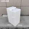 Tanque de Agua de Plástico Vertical Estrecho con Tapa abatible Móvil Cubo de Almacenamiento de Agua Cuadrado para Uso Doméstico Cocina Baño Tanque de Peces Cubo para Contener Agua
