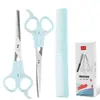 Set de tijeras para cortar pelo de bebé para niños tijeras de flequillo con dientes tijeras planas peine herramientas de aseo para mascotas set de tijeras de peluquería