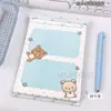Colección de blocs de notas A5 desprendibles de dibujos animados, libro de páginas de colores para voltear, portapapeles de estudiante portátil, bloc de notas de mensajes