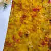 Nuevo Tejido Estampado en Degradado Naranja Estilo Chino Hecho de Hilo Xiangyun de Seda Pura para Vestidos de Mujer, Qipao, Lazos para el Cabello y Ropa Floral