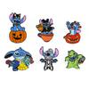 Animación de Dibujos Animados Elementos Creativos de Halloween Stitch Lindo Broche de Metal Decorativo Aleación de Goteo de Aceite Pines Accesorios
