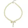 Exquisito Colgante de Pétalo Colgante de Perla Collar para Mujer Lujo Accesible Gama Alta Elegante Cadena para Clavícula Joyería Barroca Collar