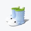 Botas de lluvia de tiburón para mujer, novedad de 2023, zapatos de goma impermeables de suela gruesa para exteriores, botas de lluvia de látex antideslizantes con suela blanda y dibujos animados.