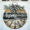 Yzm Produto Novo Transfronteiriço Home Sweet Home Pendente de Porta de Madeira 3D