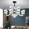 Lámpara de Araña Lámpara de Sala de Estar Moderna Simple Atmosférica Luz Lujo Iluminación de Cristal Lámpara de Comedor Brazo Luminoso Lámparas de Dormitorio