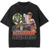 Algodón Lavado Agua Hacer Viejo Camiseta NO ME IMPORTA Carácter Europeo y Americano Estampado Top Nuevo Transfronterizo