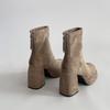 Botas Martin Gruesas Estilo Británico para Mujer, Nuevo Modelo Otoño e Invierno 2026, Tacones Altos para Ropa de Abrigo, Combinadas con Faldas, Botines Delgados