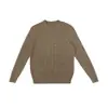 Suéter Yutang "100% Lana Merino" Estilo Old Money Tejido en Punto Trenzado Cuello Redondo Versátil para el Trabajo Cálido y Cómodo para Hombre
