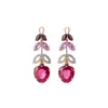 Pendientes de flor con circonita y aguja de plata, diseño moderno y simple, pendientes de nicho, dulces y versátiles, pendientes de alta gama